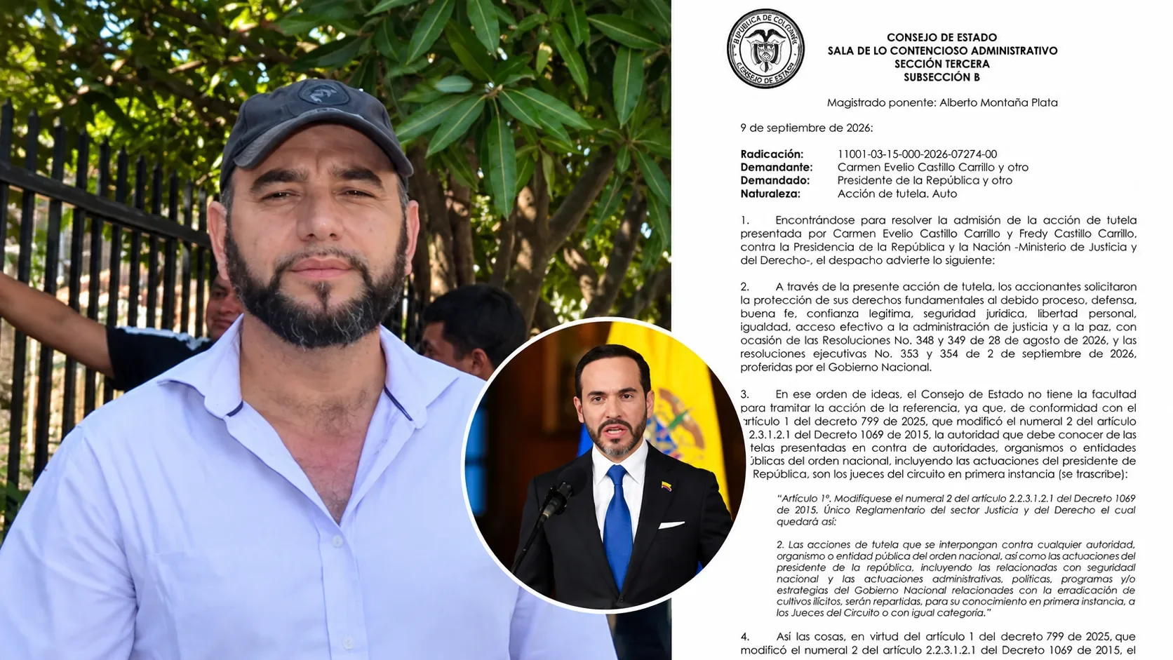 Fotografía de archivo del Consejo de Estado en Colombia, tribunal donde alias Pinocho interpuso la acción de tutela.