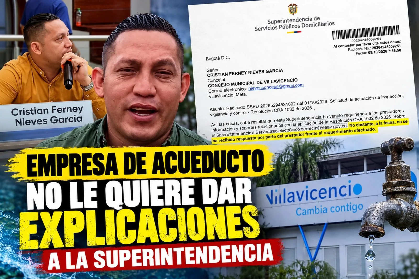 Sede de la Empresa de Acueducto y Alcantarillado de Villavicencio EAAV en el departamento del Meta.